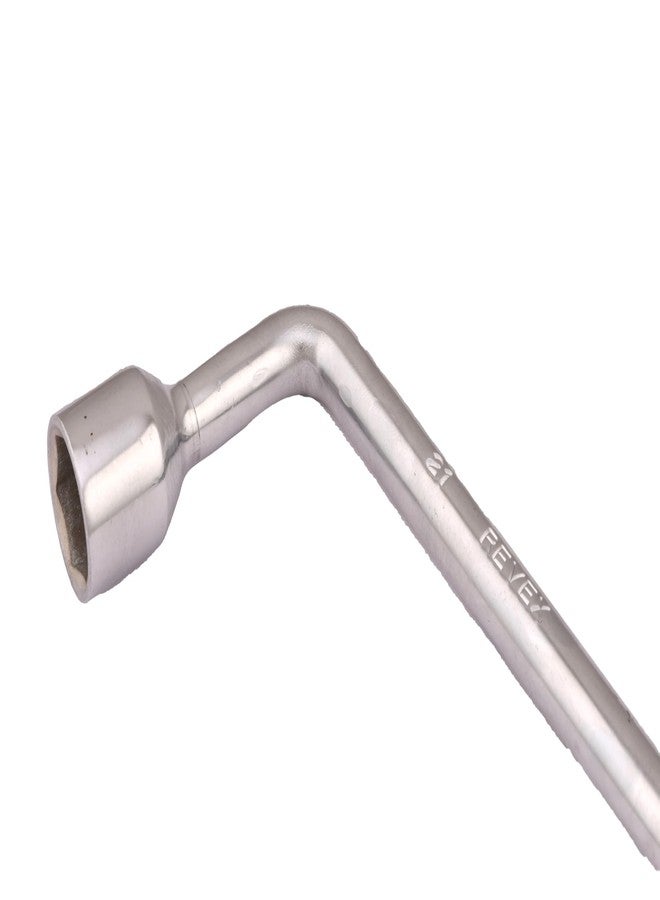 REVEX ANGULAR WHEEL SPANNER (L- TYPE) WITH HOLE CHROME PLATED (21mm) - Image 2